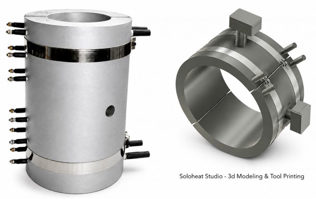 Cast Aluminium Barrel Heater with Water Cooling + 3D Design & Printing