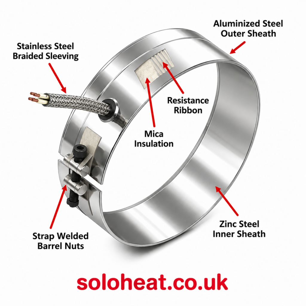Soloheat Mica Band Heater construction